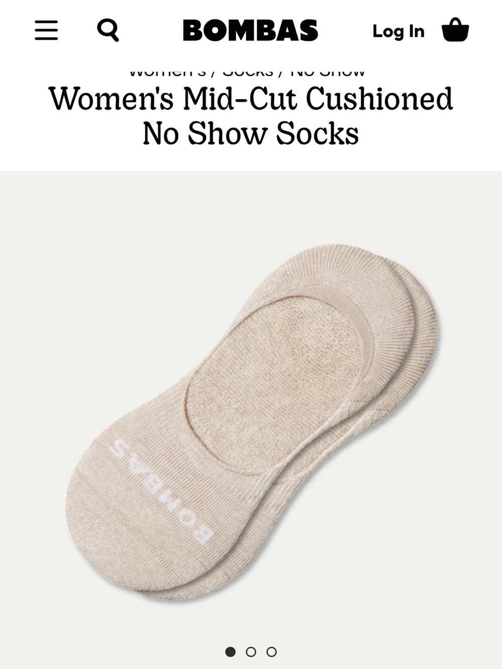 Bombas Mid-Cut Cushioned No-Show Socks in ‘Chai’